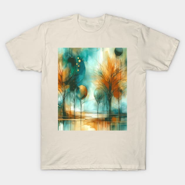 Abstract Watercolor Trees T-Shirt by Heartsake